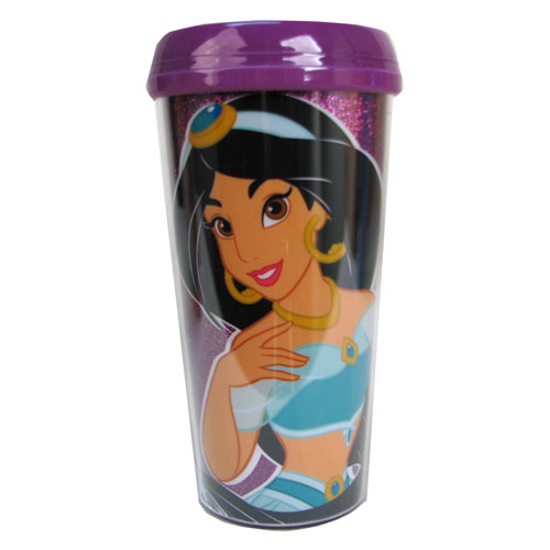 Aladdin Jasmine Glitter 16 oz. Plastic Travel Mug